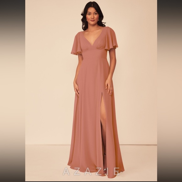 Azazie Dresses & Skirts - Azazie Kimber Mai Tai Maxi Bridesmaid Dress